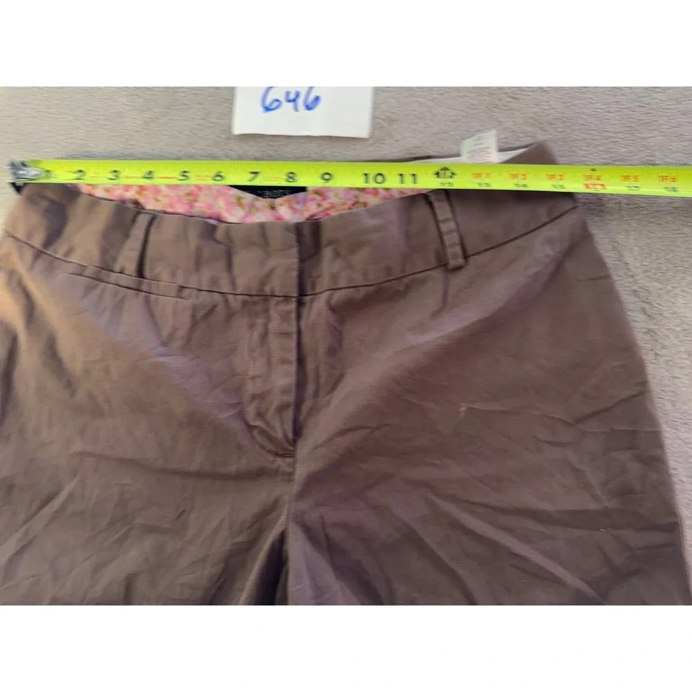 Talbots Chino Shorts Womens Size 6 Brown Cotton Stretch Casual Z646